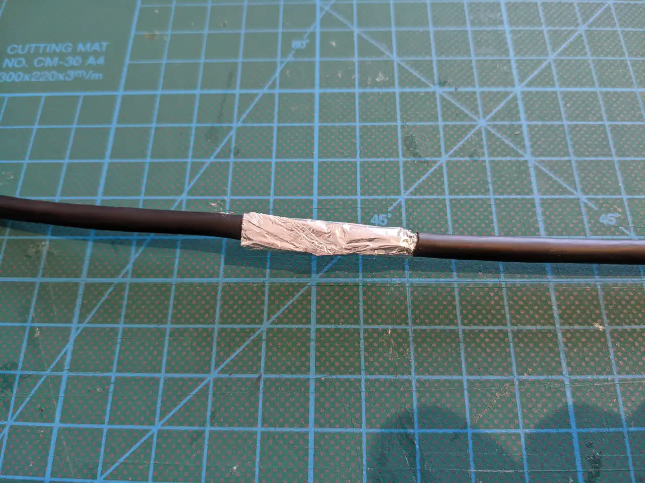 Applying aluminium foil to replace the shielding